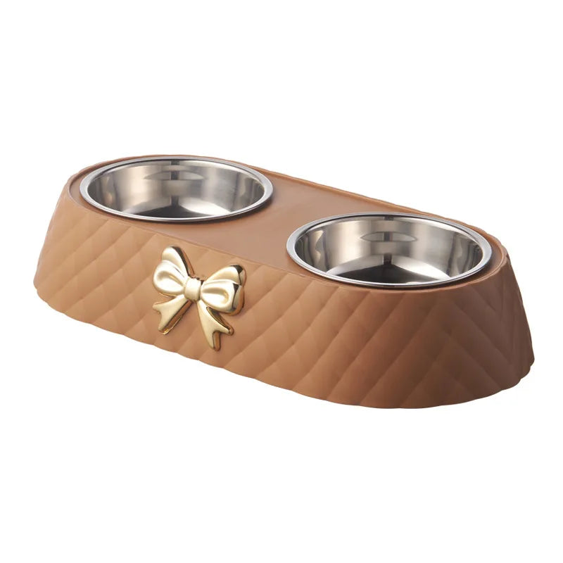 Stainless Steel Double Pet Bowls with Non-Slip Base