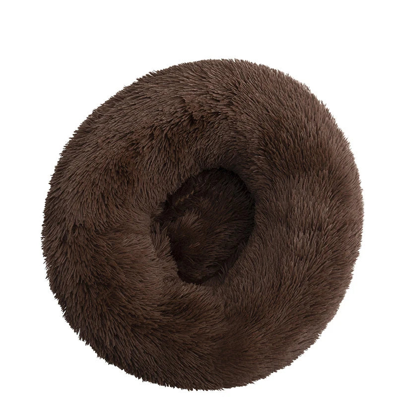 Calming Orthopedic Donut Dog Bed with Washable Cover