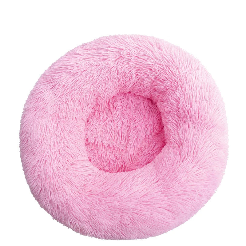 Calming Orthopedic Donut Dog Bed with Washable Cover