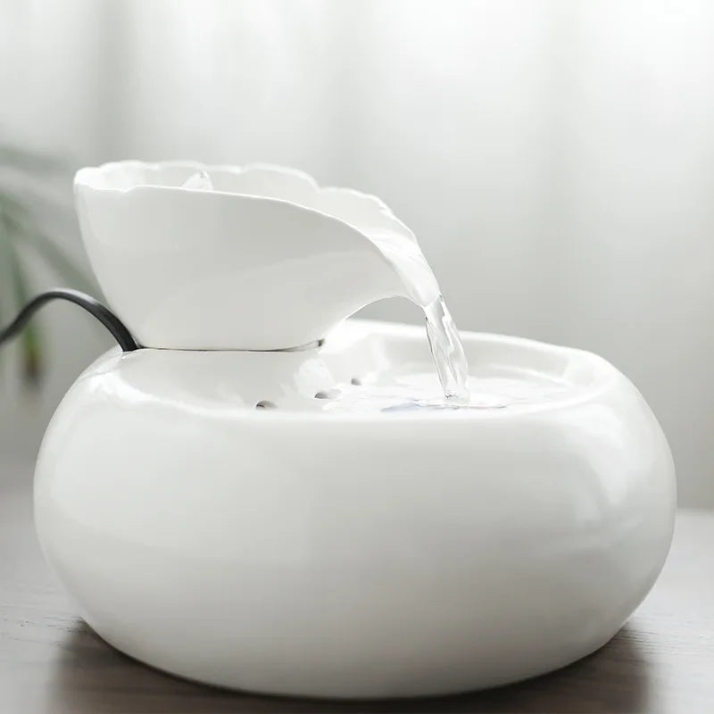 Ceramic Automatic Circulating Cat Water Fountain