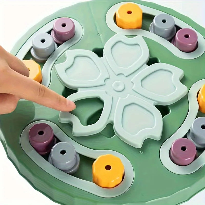 Interactive Puzzle Feeder Bowl with Treat Dispenser
