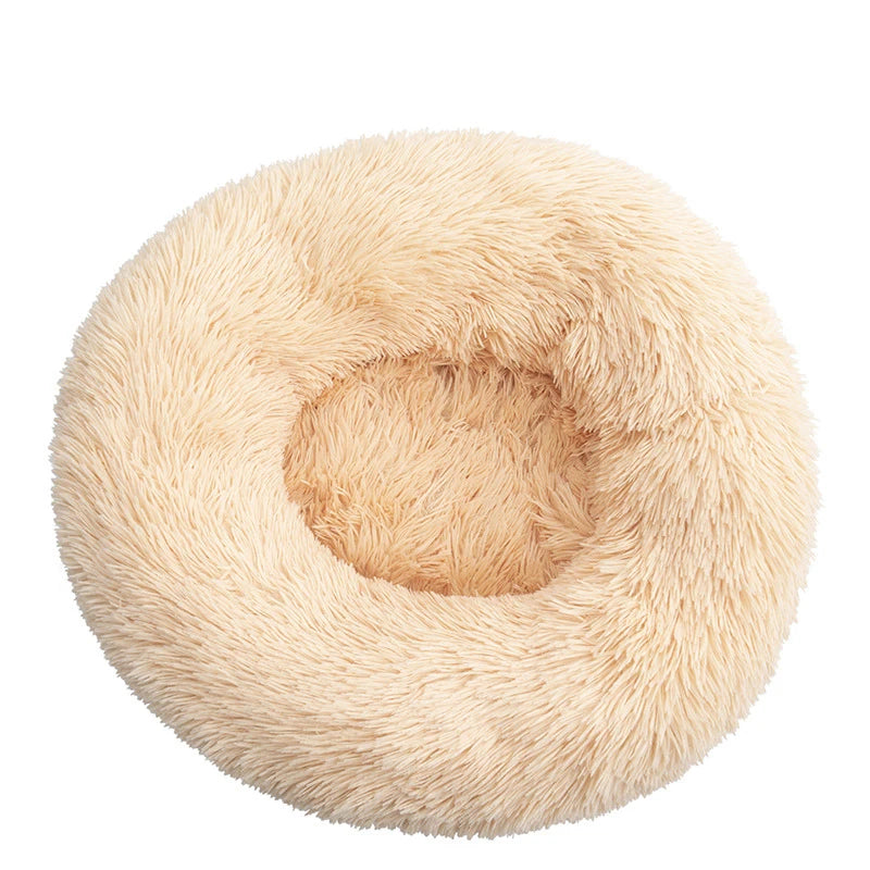 Calming Orthopedic Donut Dog Bed with Washable Cover
