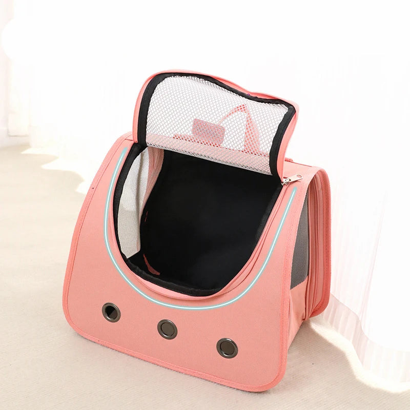 Foldable Breathable Cat & Puppy Backpack Carrier