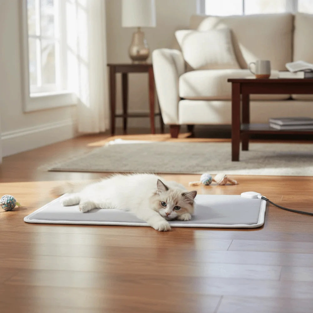 Waterproof Bite-Proof Heated Pet Pad for Cats & Dogs