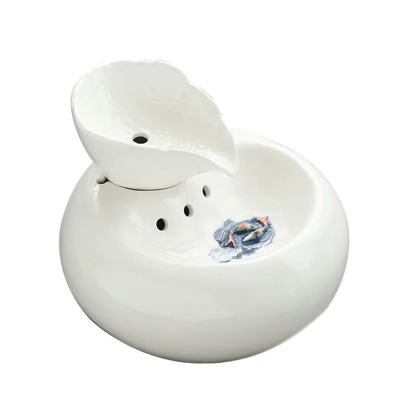 Ceramic Automatic Circulating Cat Water Fountain