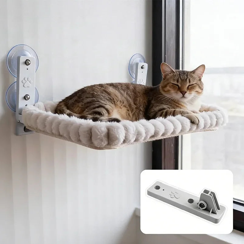 Cat Window Hammock Perch with Heavy-Duty Suction Cups
