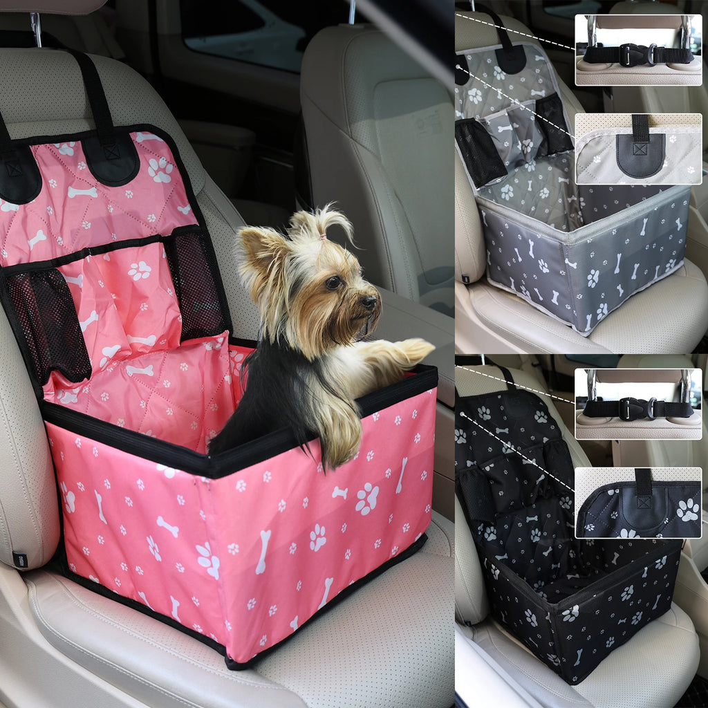 Non-Slip Dog Car Seat Cover with Storage Pockets
