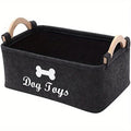 Felt Pet Toy Storage Basket & Organizer Chest