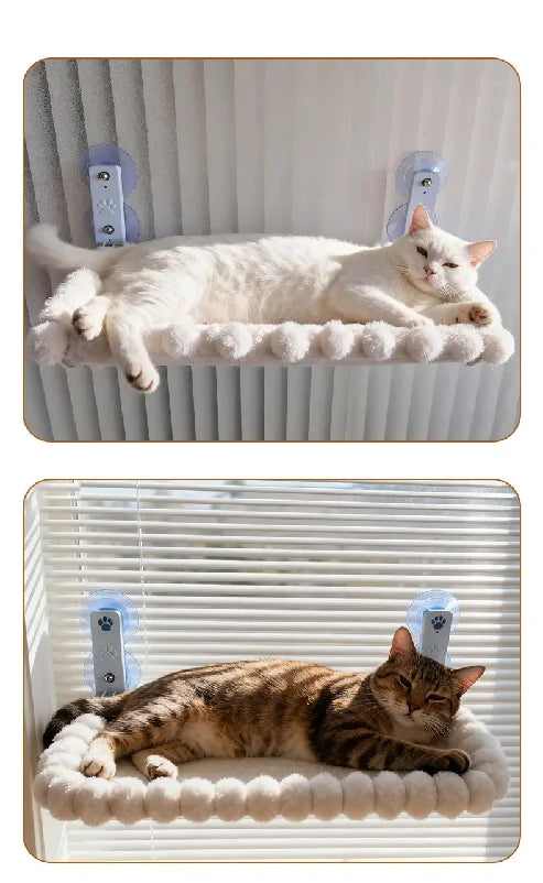 Cat Window Hammock Perch with Heavy-Duty Suction Cups