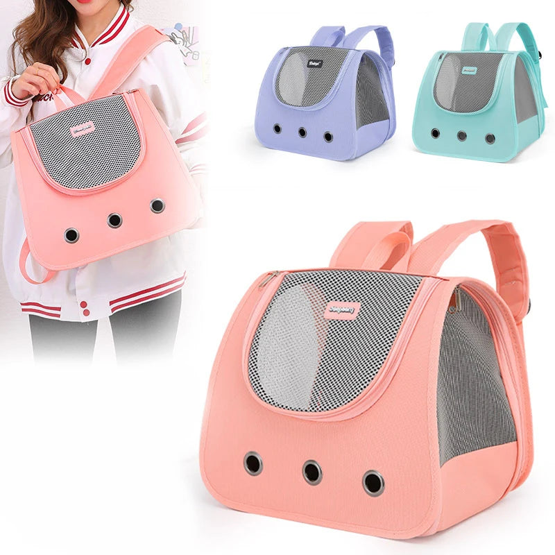 Foldable Breathable Cat & Puppy Backpack Carrier