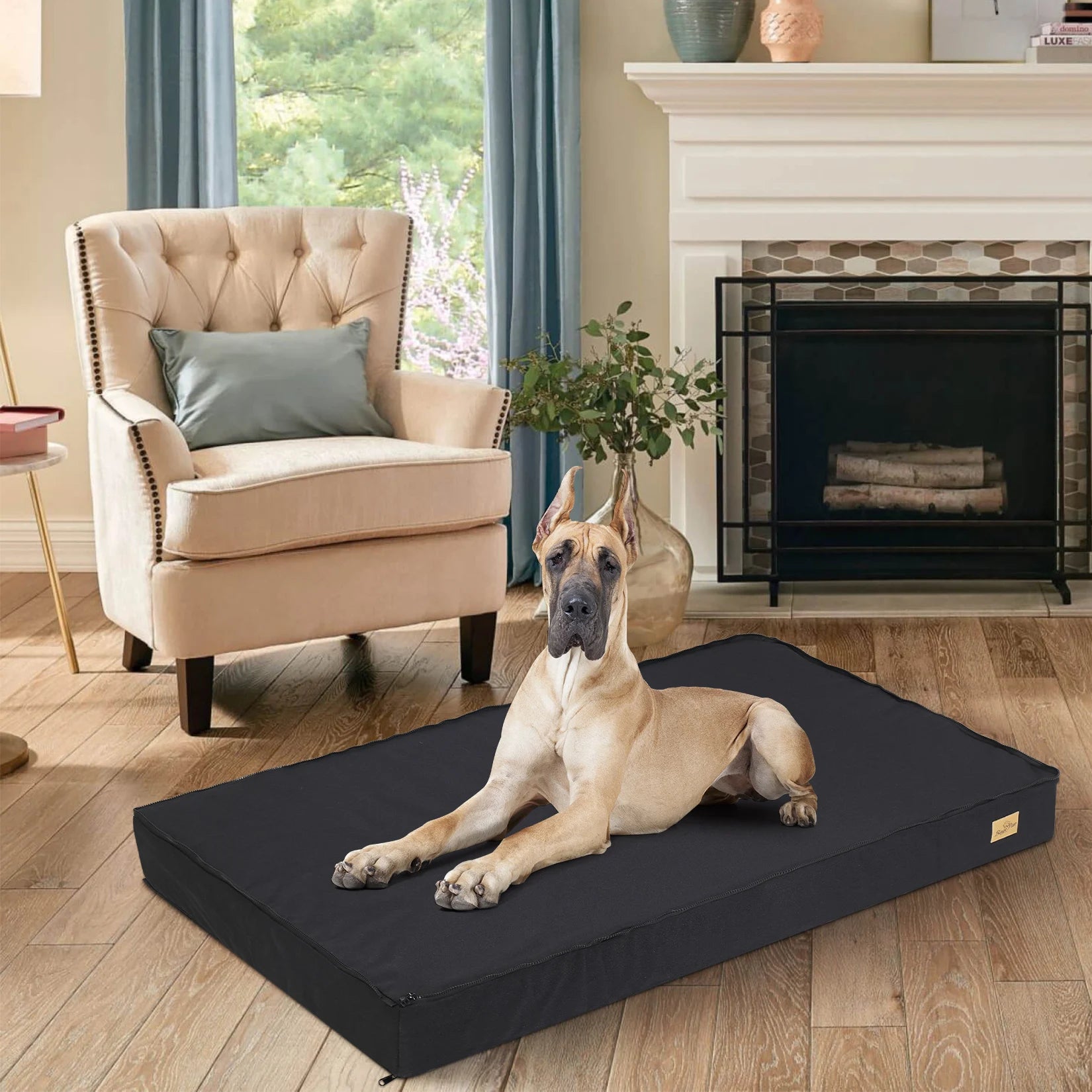 Orthopedic Memory Foam Dog Bed with Waterproof Washable Cover