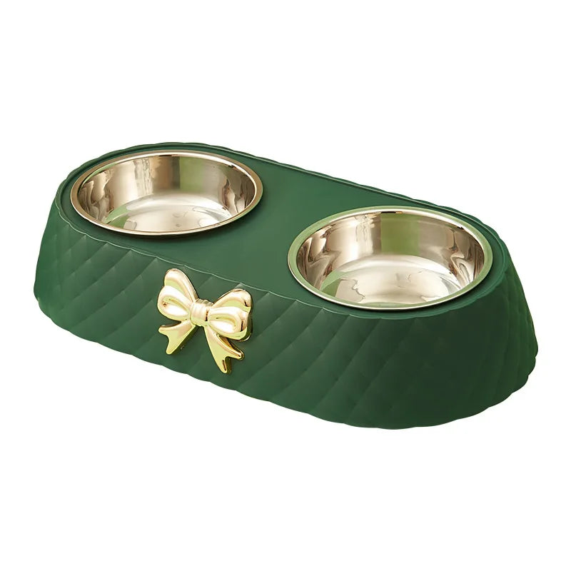 Stainless Steel Double Pet Bowls with Non-Slip Base