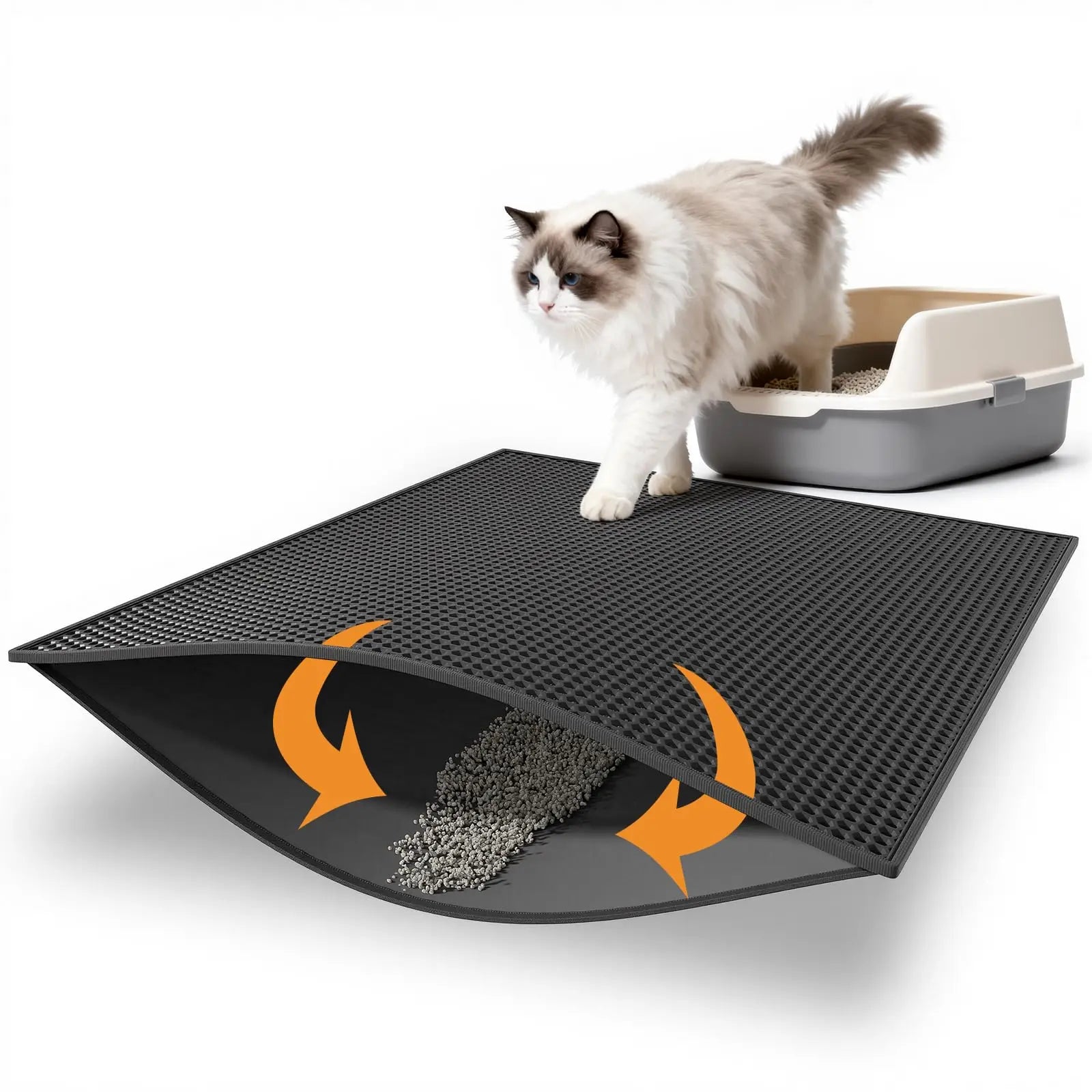 Honeycomb Double-Layer Cat Litter Trapping Mat