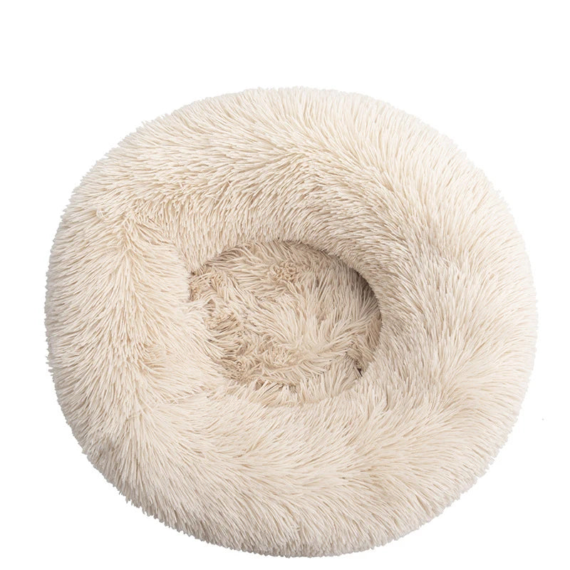 Calming Orthopedic Donut Dog Bed with Washable Cover