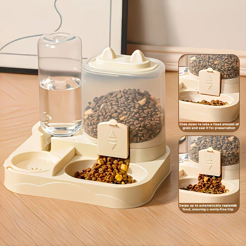 2-in-1 Gravity Pet Feeder & Water Dispenser