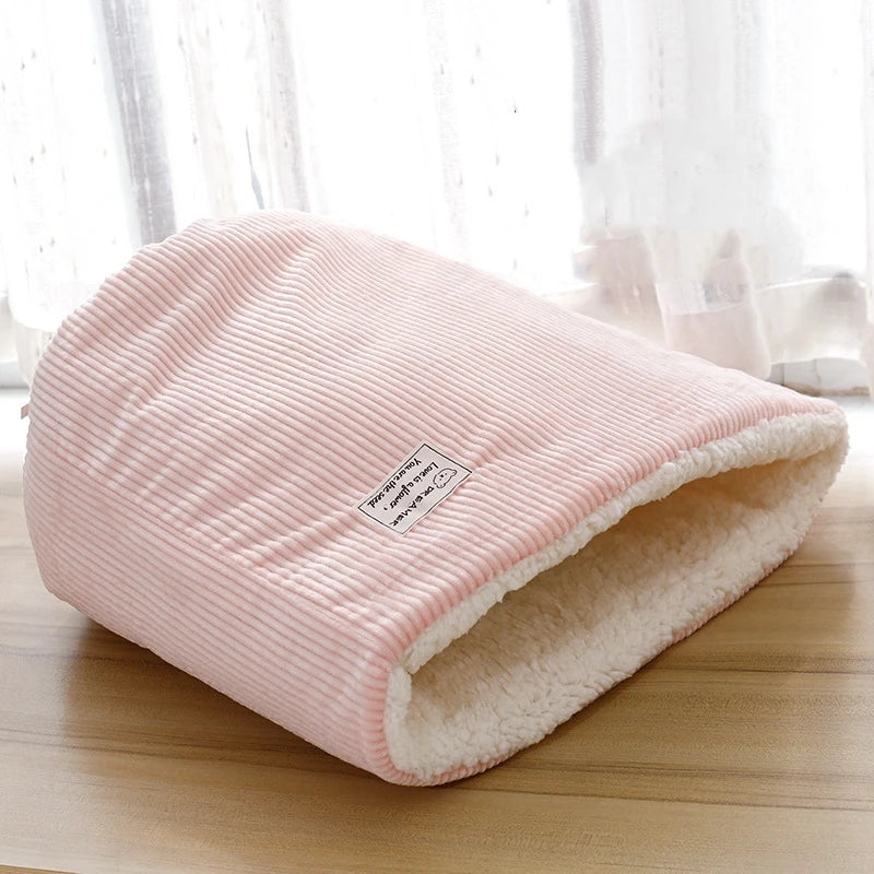Warm Velvet Fleece Bucket Bed for Cats & Dogs