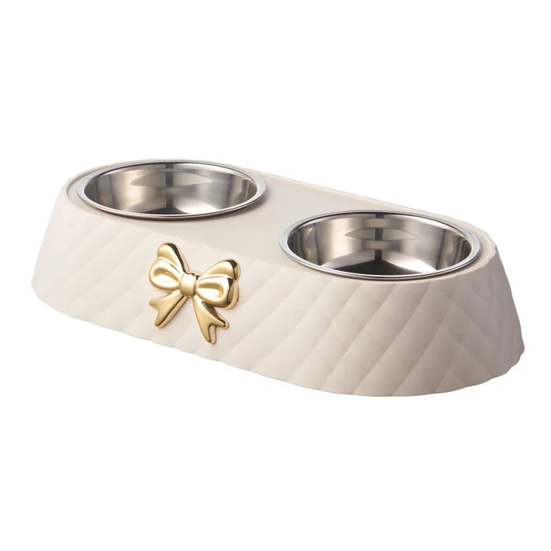 Stainless Steel Double Pet Bowls with Non-Slip Base
