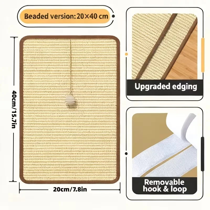 Cat Sisal Scratching Pad – Durable Natural Scratch Mat for Indoor Cats