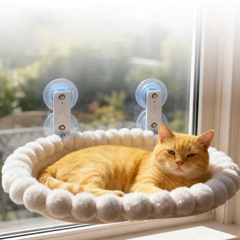 Cat Window Hammock Perch with Heavy-Duty Suction Cups