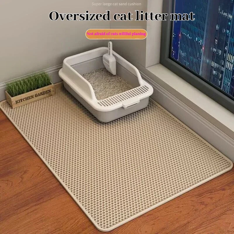 Premium 2-Layer Sand-Trapping Cat Litter Mat