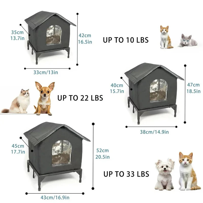 Waterproof Insulated Outdoor Cat & Dog House