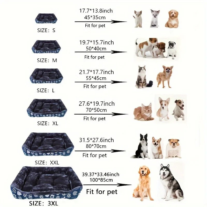 Plush Winter Pet Sofa Bed for Cats & Dogs