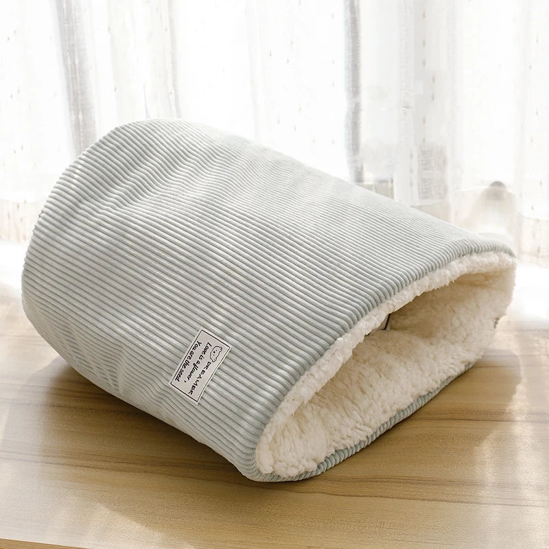Warm Velvet Fleece Bucket Bed for Cats & Dogs