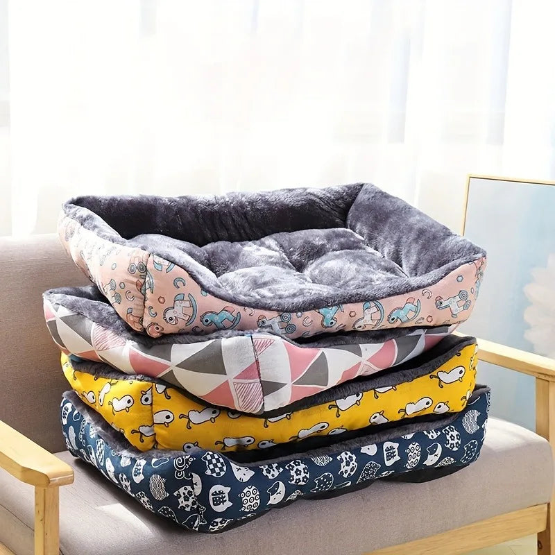 Plush Winter Pet Sofa Bed for Cats & Dogs