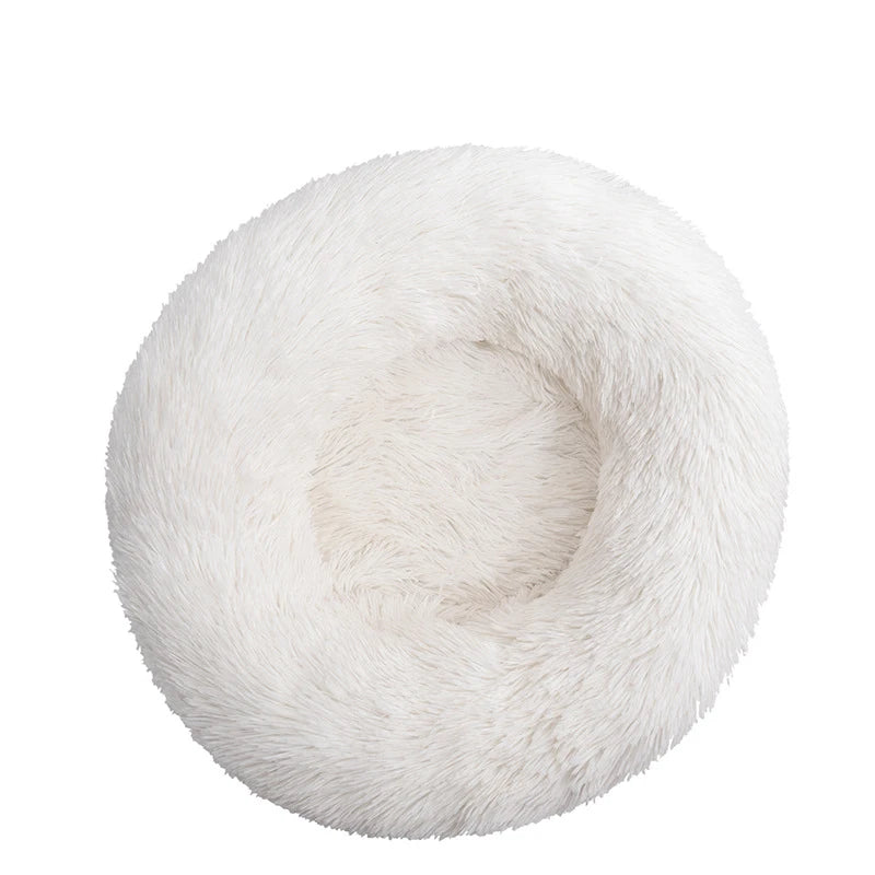Calming Orthopedic Donut Dog Bed with Washable Cover