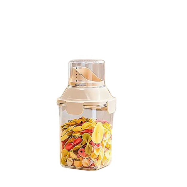 Airtight Pet Food Storage Container with Built-In Measuring Cup