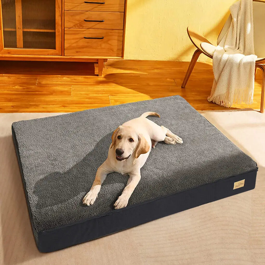 Orthopedic Memory Foam Dog Bed with Waterproof Washable Cover