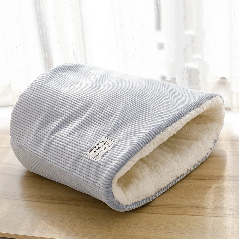 Warm Velvet Fleece Bucket Bed for Cats & Dogs