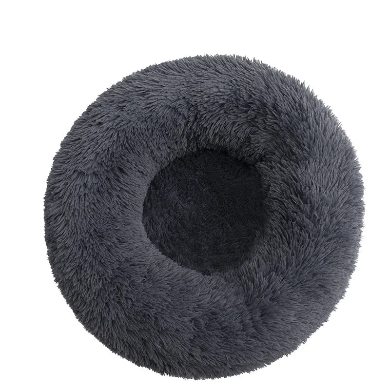 Calming Orthopedic Donut Dog Bed with Washable Cover