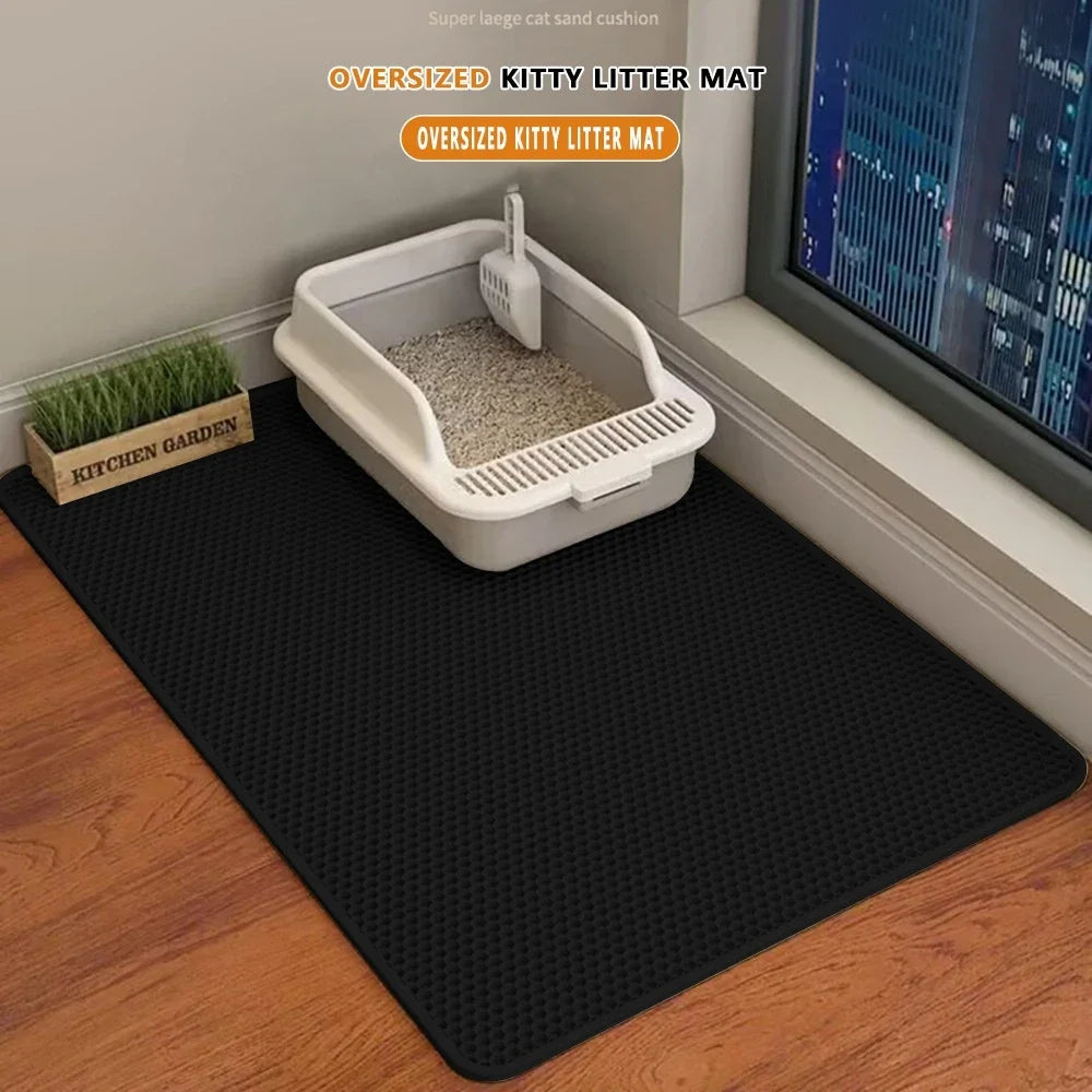 Premium 2-Layer Sand-Trapping Cat Litter Mat