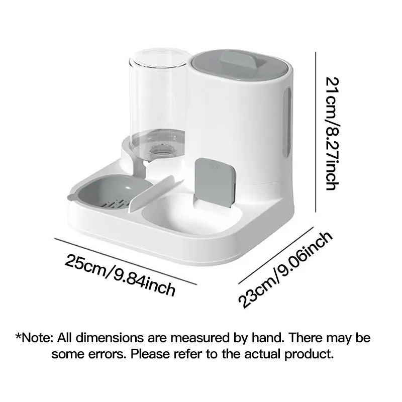 Spill-Proof Automatic Gravity Cat Water Dispenser & Feeder