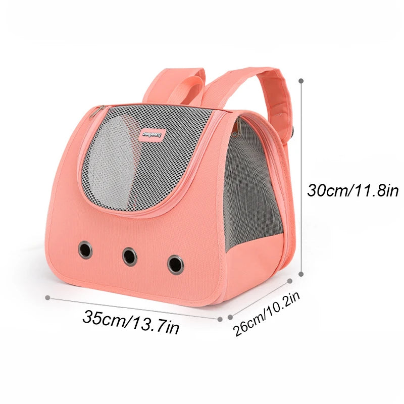 Foldable Breathable Cat & Puppy Backpack Carrier