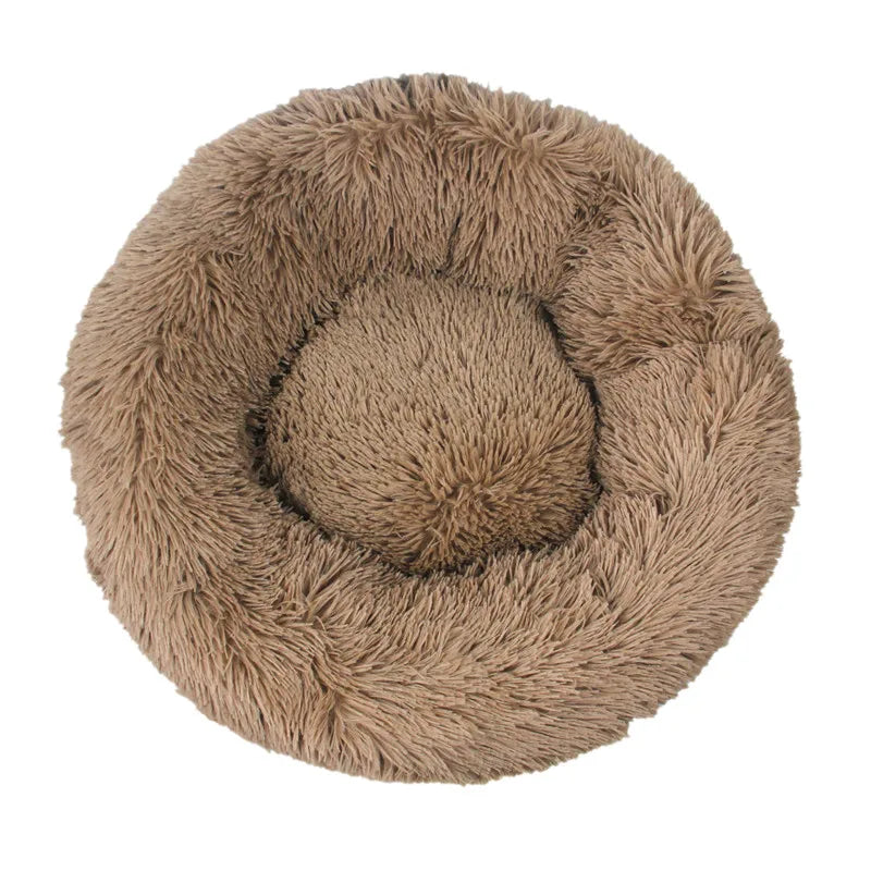 Calming Orthopedic Donut Dog Bed with Washable Cover