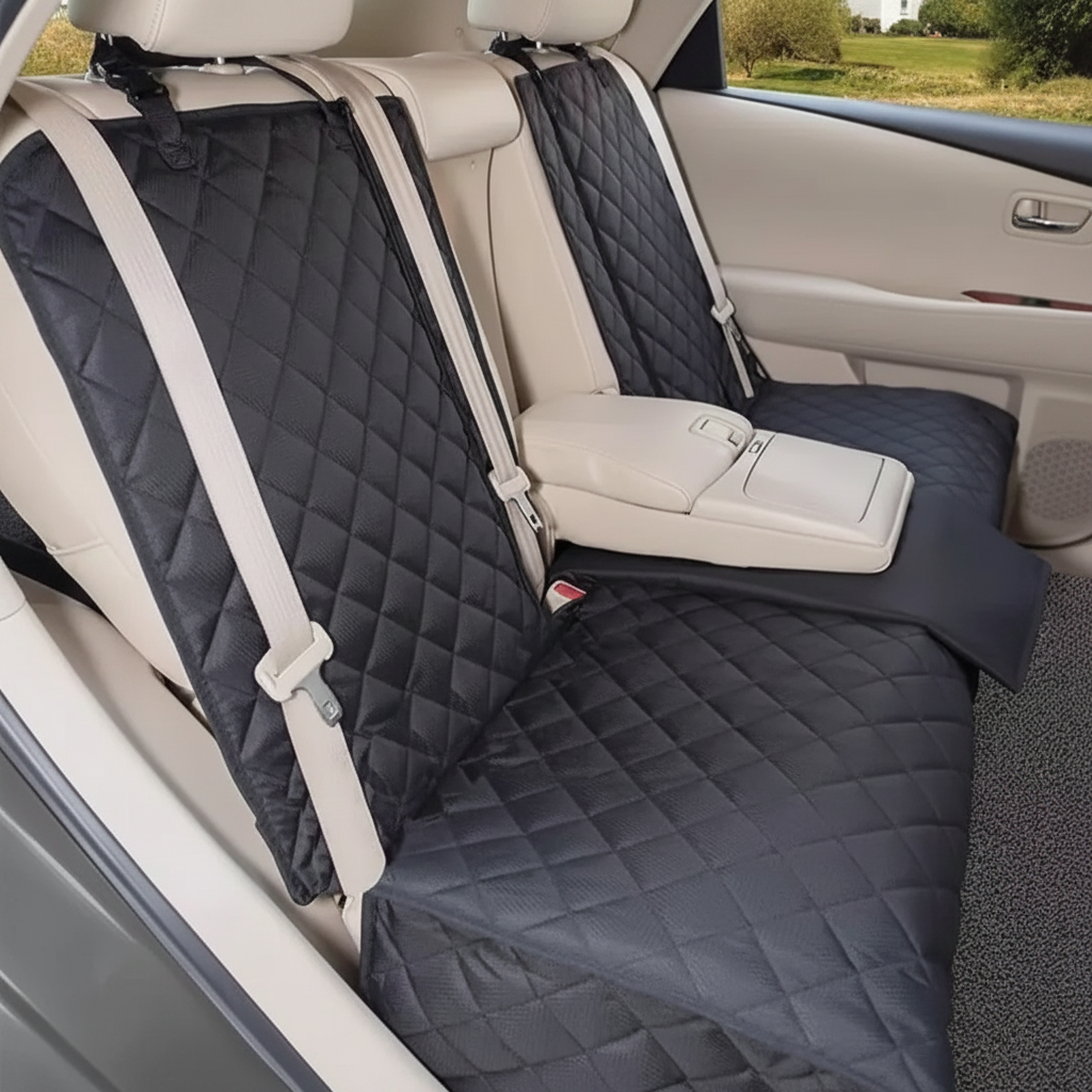 Clean product shot of the installed seat cover