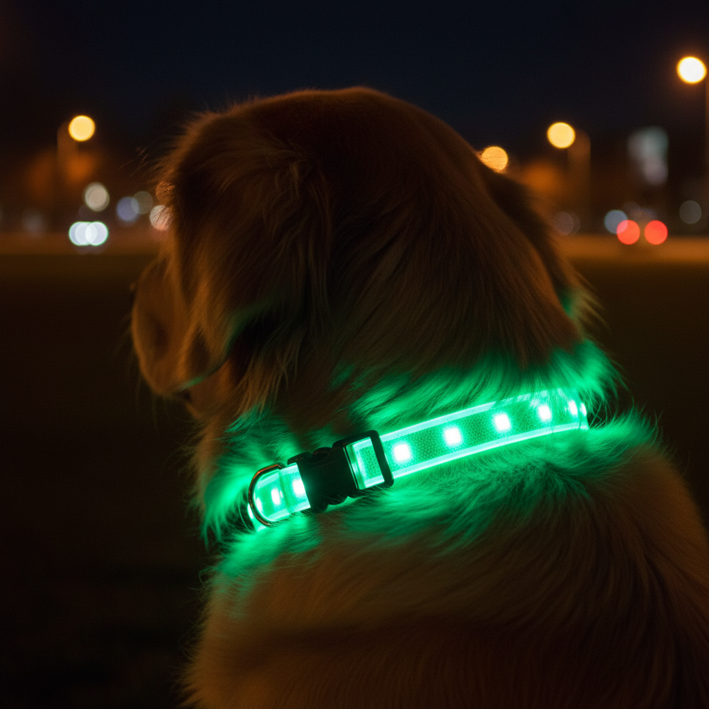 Close-up - LED Glowing Dog Collar